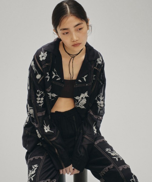 シャツ/ブラウス(長袖/七分) TODAYFUL Embroidery Patchwork Shirts TODAYFUL ブラウス シャツ Embroidery Patchwork Shirts レディース