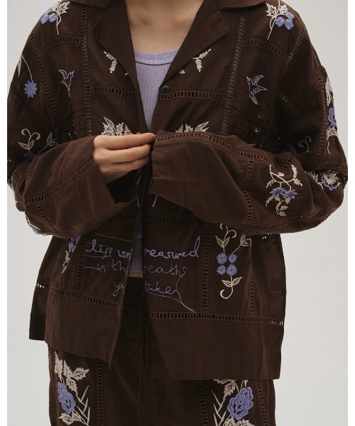 TODAYFUL ブラウス シャツ Embroidery Patchwork Shirts レディース