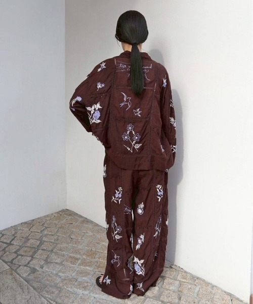 シャツ/ブラウス(長袖/七分) TODAYFUL Embroidery Patchwork Shirts TODAYFUL ブラウス シャツ Embroidery Patchwork Shirts レディース