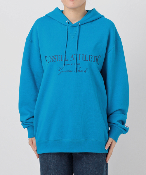 RUSSELL ATHLETIC XL フーディー　ターコイズブルー Russell Athletic（ラッセル アスレティック） トレーナー スウェット