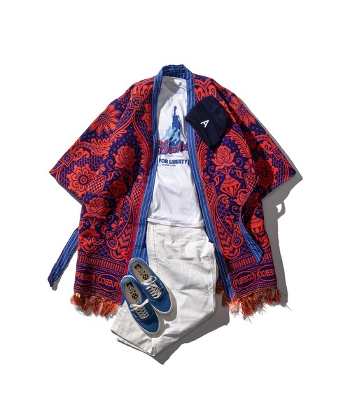 ガウン RUG FABRIC REVERSIBLE GOWN Navy Blue メンズ レディース
