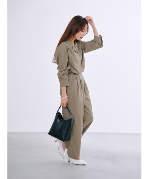 【新品未使用】COHINA コヒナ セミドッキングテーパードオールインワン オールインワン セミドッキングテーパードオールインワン 「低身長