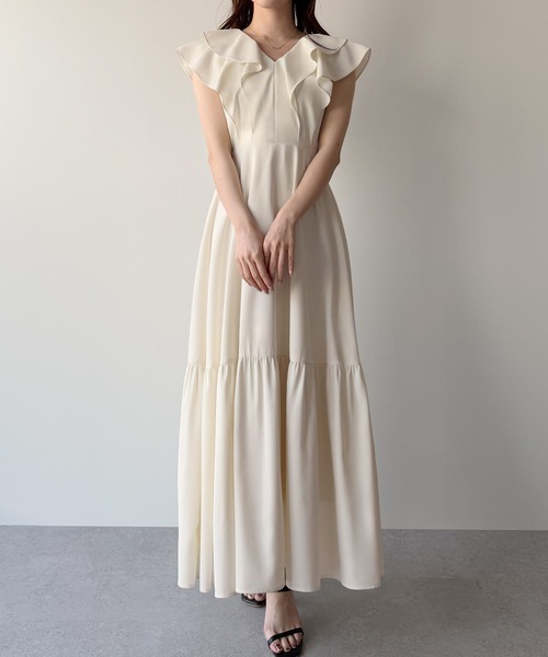 「mipiarl」 ノースリーブワンピース SMALL ピンクベージュ レディース_画像4