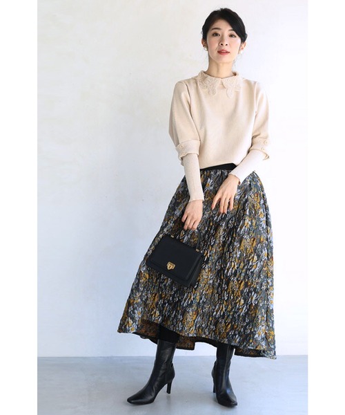 「CAWAII」 長袖ニット FREE ベージュ レディース_画像7