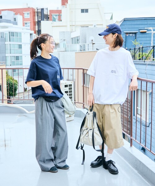 「FREAK'S STORE」 半袖Tシャツ MEDIUM チャコールグレー メンズ_画像2