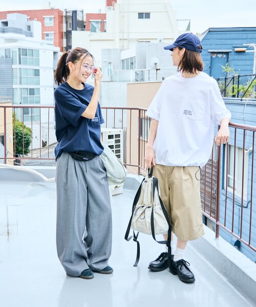 「FREAK'S STORE」 半袖Tシャツ MEDIUM チャコールグレー メンズ_画像3