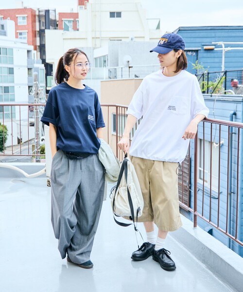 「FREAK'S STORE」 半袖Tシャツ MEDIUM チャコールグレー メンズ_画像4