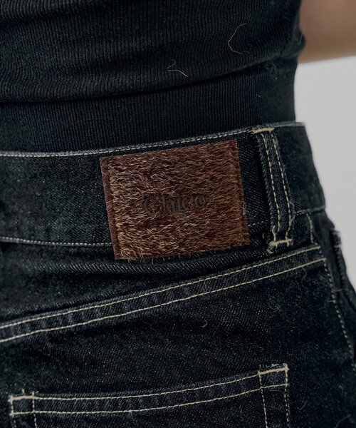 Chico（チコ） ジーンズ デニム デニムパンツ パッチ付きフレアデニム