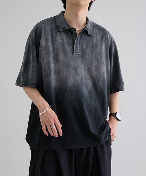 「epnok」 半袖ポロシャツ LARGE ダークブラウン メンズ_画像2
