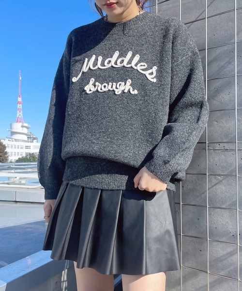 「AS KNOW AS plus」 長袖ニット FREE グレー レディース_画像2