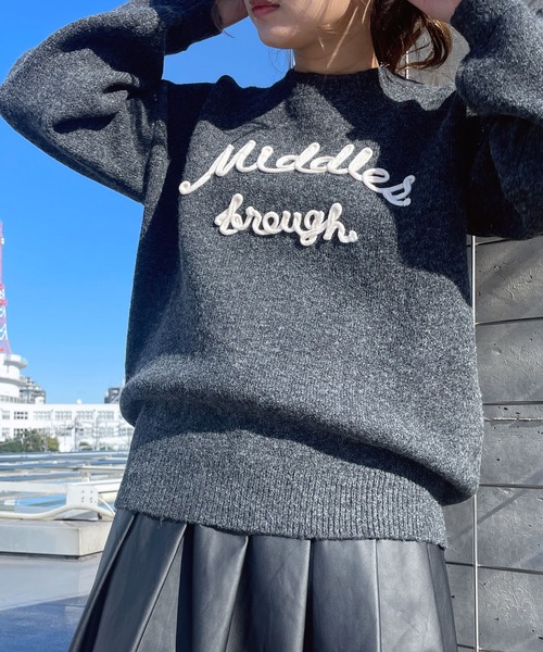 「AS KNOW AS plus」 長袖ニット FREE グレー レディース_画像3