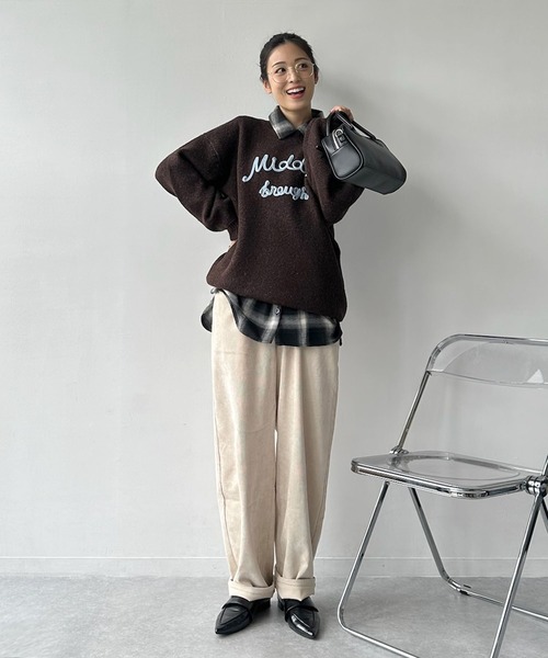 「AS KNOW AS plus」 長袖ニット FREE グレー レディース_画像8