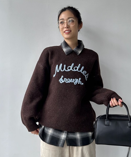 「AS KNOW AS plus」 長袖ニット FREE グレー レディース_画像9