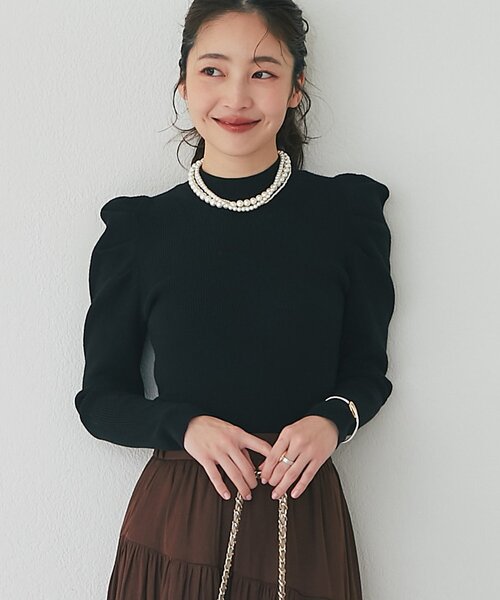 新品未使用 ＊ ラブティックボンボン パワショル リブニット La boutique Bonbon（ラブティックボンボン） ニット セーター 「全