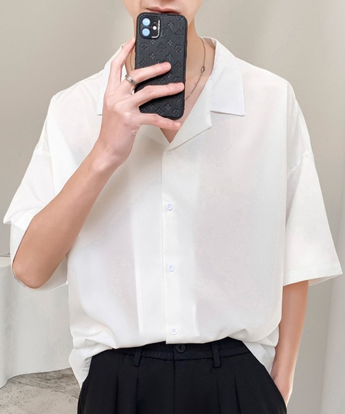 「aimoha」 半袖シャツ X-LARGE ブラック メンズ_画像7