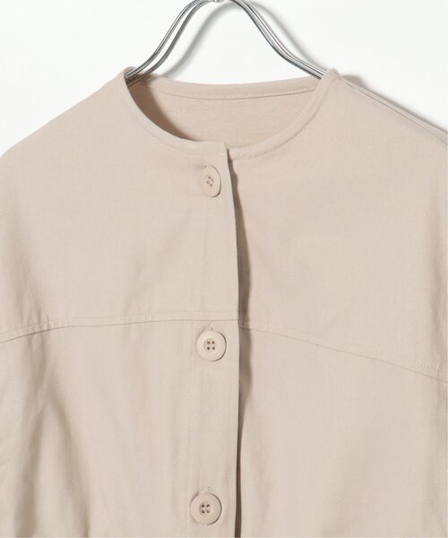 「VENCEEXCHANGE」 ノーカラージャケット FREE ダークグリーン レディース_画像8