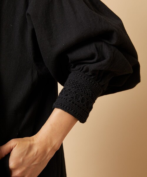 「Freada」 長袖ワンピース フリ- ブラック レディース_画像6