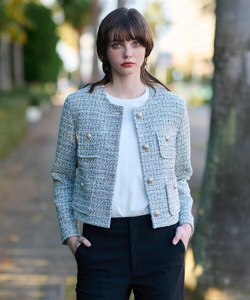 ドレステリア　ジャケット36 DRESSTERIOR（ドレステリア） ツイードジャケット 36 グレー