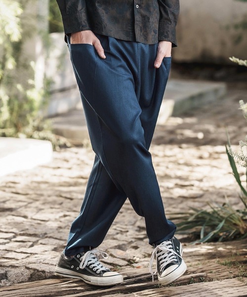 「CAMBIO」 イージーパンツ S ブラック メンズ_画像4