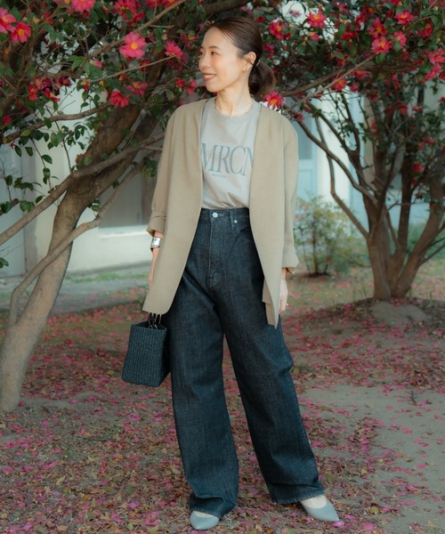 tシャツ 「Americana/アメリカーナ」 別注 AMRCN ロゴプリント Tシャツ「追加」 レディースの画像