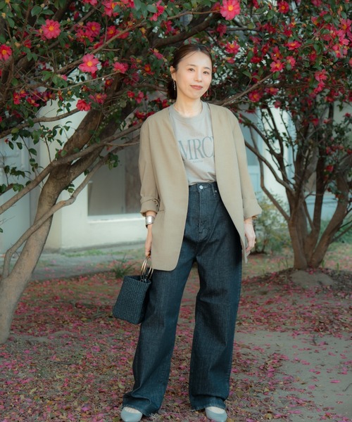 tシャツ 「Americana/アメリカーナ」 別注 AMRCN ロゴプリント Tシャツ「追加」 レディースの画像