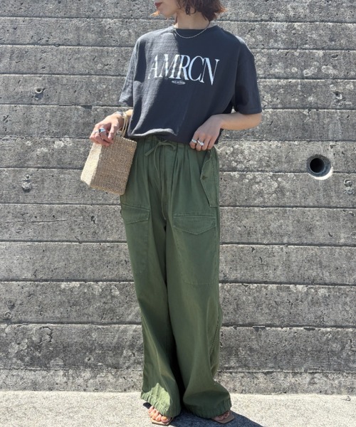 ☆AMERICANA/アメリカーナ☆別注AMRCN Tシャツ♪超美品タグ有り AMERICANA（アメリカーナ） tシャツ 別注 AMRCN ロゴプリント Tシャツ