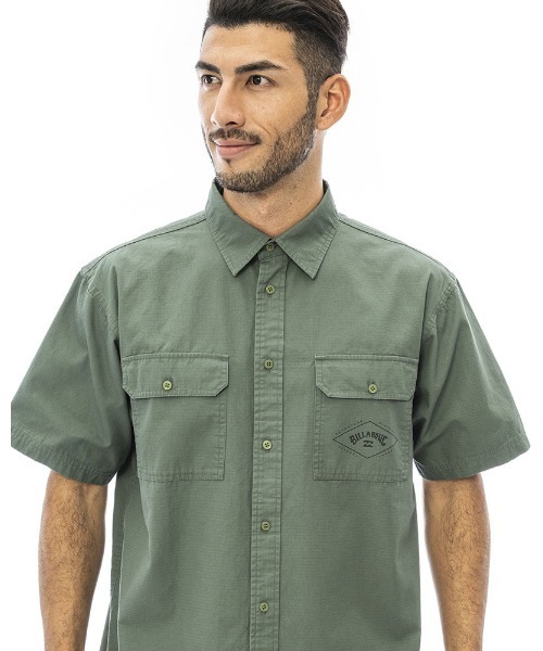 「BILLABONG」 半袖シャツ MEDIUM ベージュ メンズ_画像4