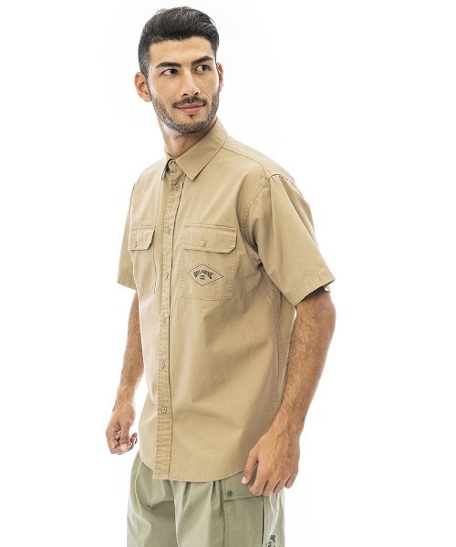 「BILLABONG」 半袖シャツ MEDIUM ベージュ メンズ_画像5