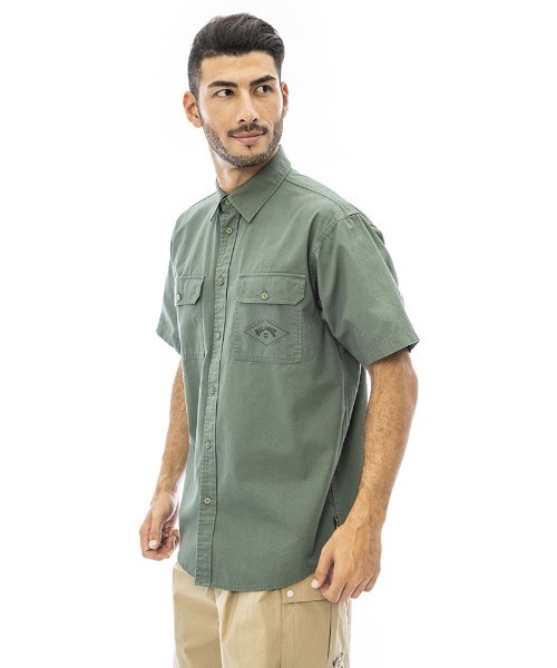 「BILLABONG」 半袖シャツ MEDIUM ベージュ メンズ_画像7