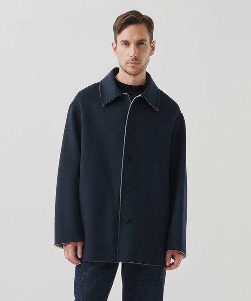 ステンカラーコート コート 「CASHMERE CASHMERE」CASHMERE/SILK/WOOL SHORT COAT メンズの画像