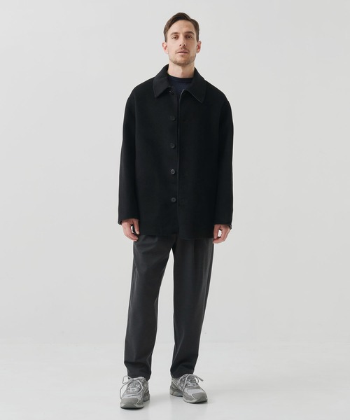 ステンカラーコート コート 「CASHMERE CASHMERE」CASHMERE/SILK/WOOL SHORT COAT メンズの画像