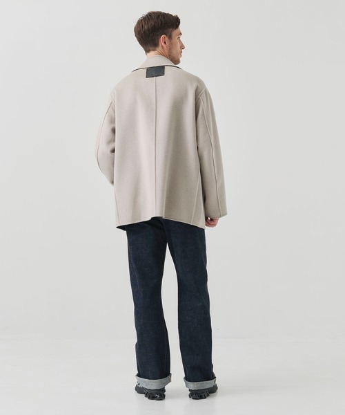 ステンカラーコート コート 「CASHMERE CASHMERE」CASHMERE/SILK/WOOL SHORT COAT メンズの画像