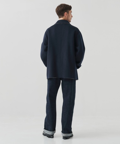 ステンカラーコート コート 「CASHMERE CASHMERE」CASHMERE/SILK/WOOL SHORT COAT メンズの画像