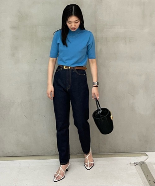 「Mila Owen」 半袖ニット 1 ブルー レディース_画像8
