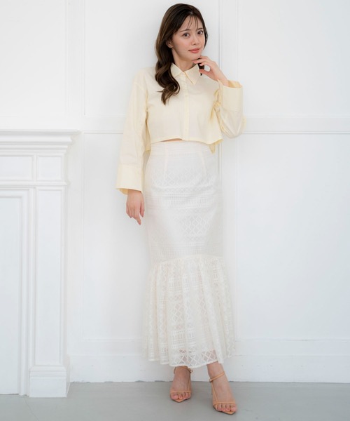 「NOELA」 スカート M オフホワイト レディース_画像9