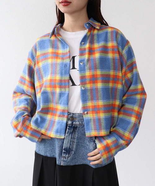 Cepica（セピカ） ブラウス シャツ マドラスチェック柄シャツ