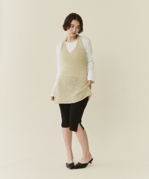 FUULLY STUDIO パンツ サイドスリットバイカーパンツ レディース
