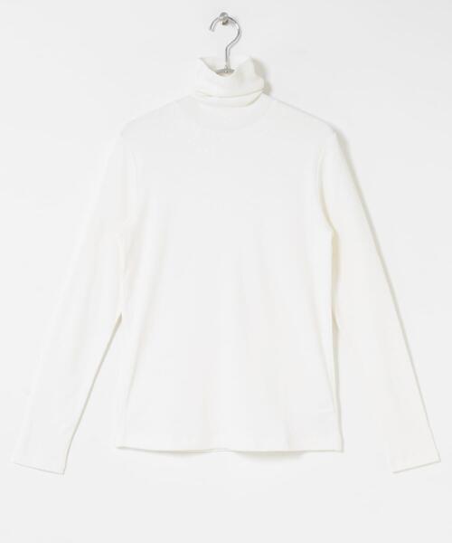 かぐれ tシャツ コットンウールテレコタートルカットソー レディース