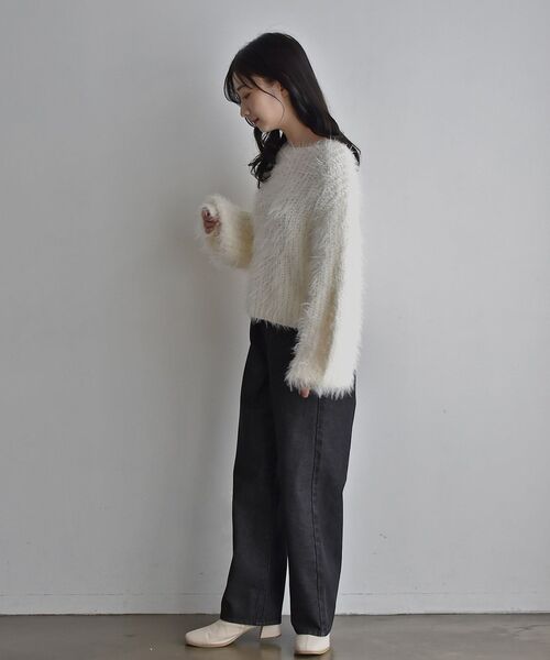 「RETRO GIRL」 長袖ニット FREE ブルー レディース_画像3