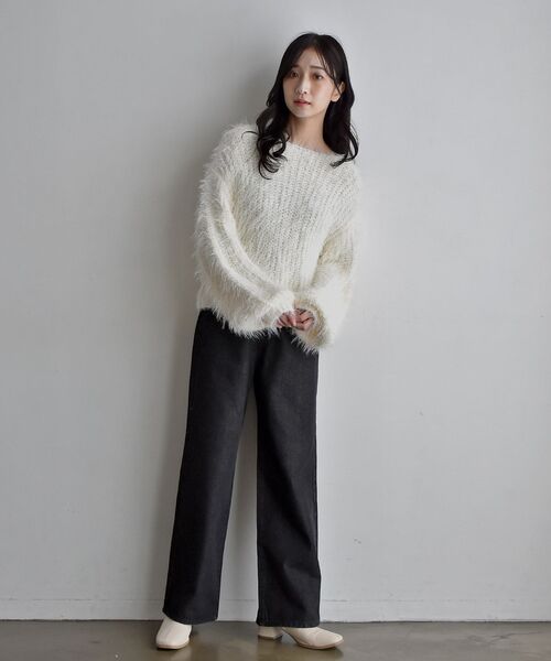「RETRO GIRL」 長袖ニット FREE ブルー レディース_画像9