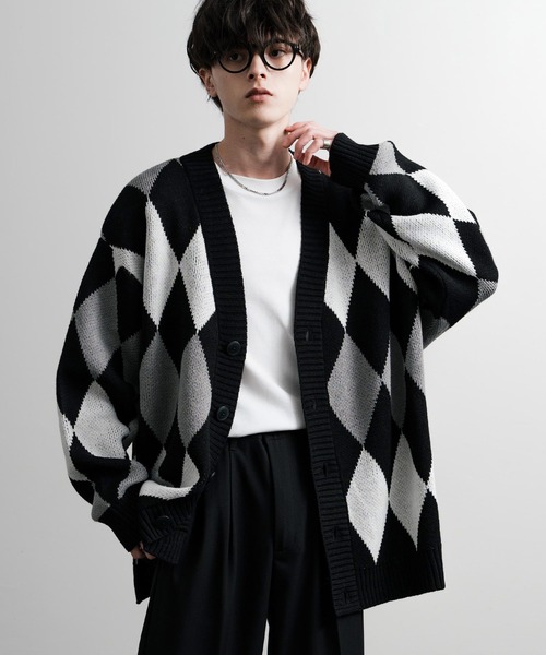 「Rocky Monroe」 「cathy’s closet」ニットカーディガン L ブルー メンズ_画像5