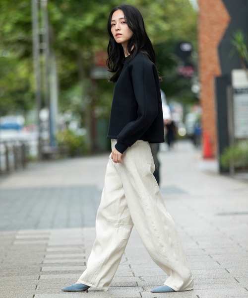 「Munich」 スウェットカットソー FREE オートミール レディース_画像5