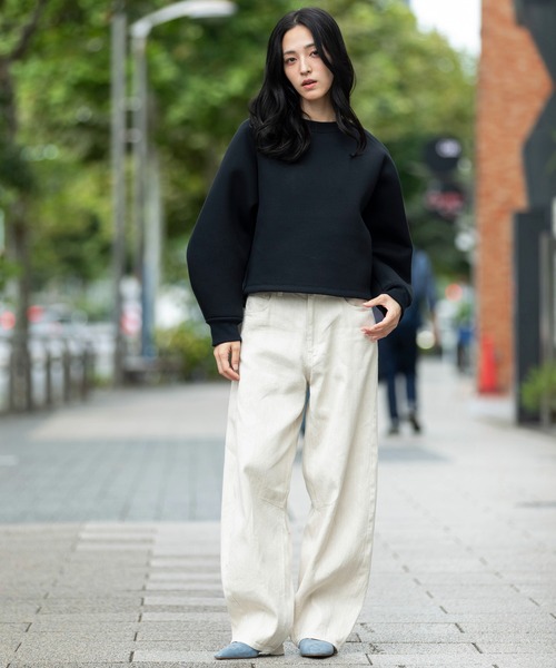 「Munich」 スウェットカットソー FREE オートミール レディース_画像7