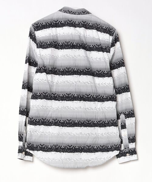 「Pretty Green」 ボーダー柄長袖シャツ 3 ホワイト メンズ_画像2