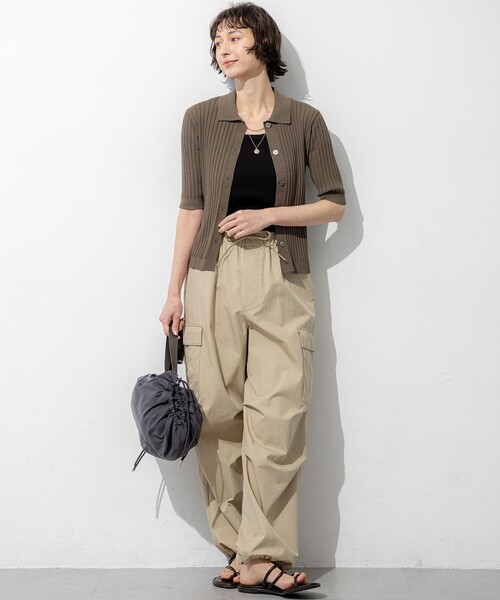 カーゴパンツ ハイカウントギャバ パラシュート レディース : ZOZOTOWN