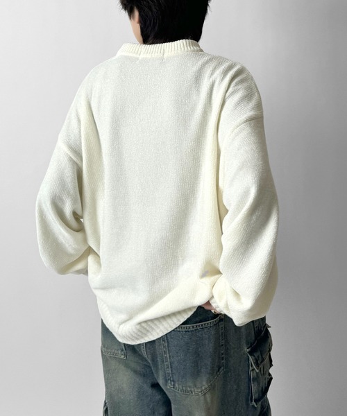 「Confirm」 長袖ニット M ブルー メンズの画像5