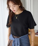 tシャツ 半袖 1枚マスト!袖口シフォンフレア...の詳細画像2