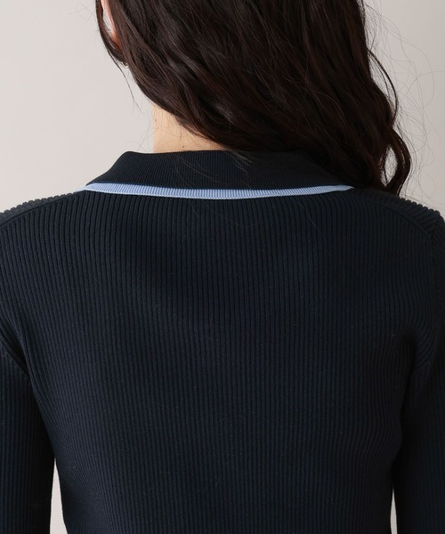 マディソンブルー 21AW バイカラーラウンドポロニット 長袖 カットソー Bicolor Knit Polo（バイカラーニットポロ）】ロングスリーブ(トップス