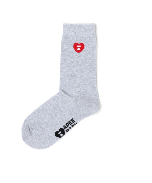 A BATHING APE（アベイシングエイプ） 靴下 HEART EMBROIDERY BADGE