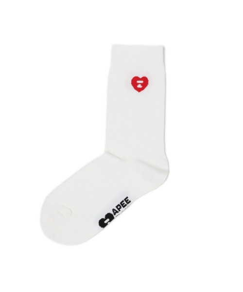 APEE 靴下 HEART EMBROIDERY BADGE SOCKS レディース : ZOZOTOWN Yahoo